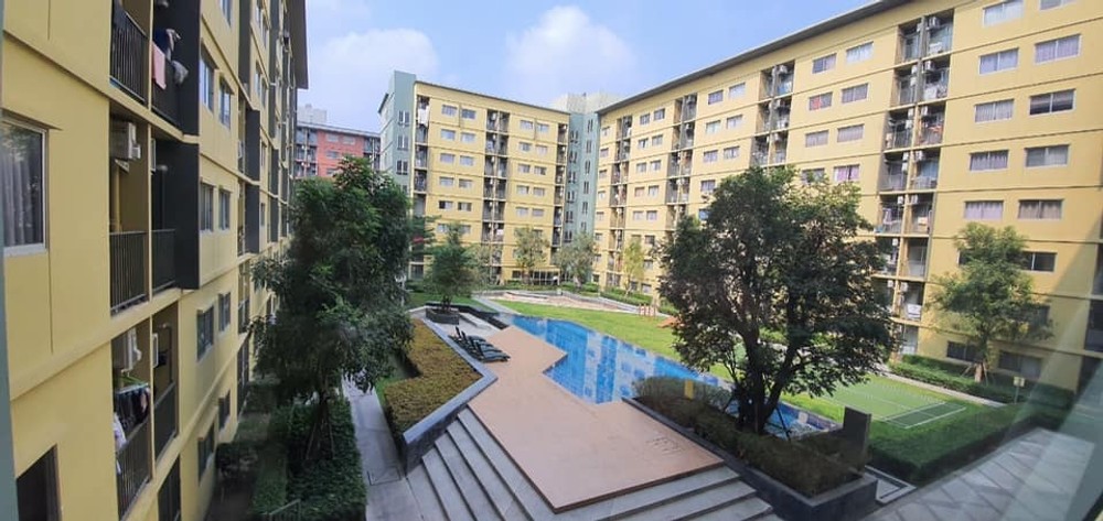 รหัสทรัพย์ ก144 **ขาย** ขายห้อง Plum condo park rangsit เฟส 2 ตึก D ชั้น 3 วิวสระ